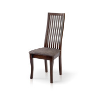 Стул Жасмин черный орех деревянный каркас коричневая ткань 44x44x101.5 см арт: А0053938  А0053938