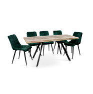 Стол раскладной Метрополь 120(+40)x80 см черный MDF искусственный шпон металлические ножки арт: А0056311  А0056311