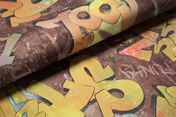 Мебельная ткань Graffity Принт 01 Разноцветный Тематические Категория 2 SILK