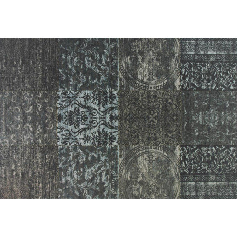Безворсовий килим Milano Patch Work 160x230 см з водовідштовхувальним просоченням сірий - Фото 2