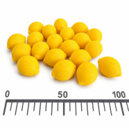 Набор мини фигурок Лимон Mini Lemon 22×15×12 мм, желтый, 100 шт с наклейками | декор для кофейных стаканчиков, крышек, десертов, упаковки и рукоделия  DEC-00001