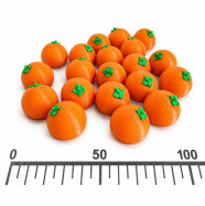 Набор мини фигурок Апельсин Mini Orange 17×17×15 мм, оранжевый, 100 шт с наклейками | декор для кофейных стаканчиков, крышек, десертов, упаковки и рукоделия  DEC-00004