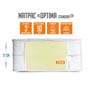 Матрас ортопедический беспружинный средней жесткости Optima Standart, латексированная пена, высота 17 см, размер 160x200 см, двусторонний  IST-082111-160