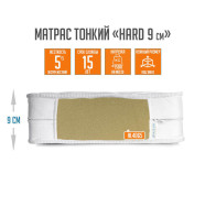 Ортопедический беспружинный матрас-топпер жесткий 120x200 см из пенополиуретана HL4065 высота 9 см нагрузка до 150 кг модель HARD  IST-082130-120