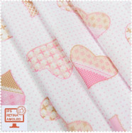 Экокоттон сердечки / lacys hearts розовый  SRTK-123703
