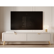 Тумба под телевизор Perfect Home Ланте / Lante 2-дверная с золотыми ножками 2D/163 Беж  PH-000012376646