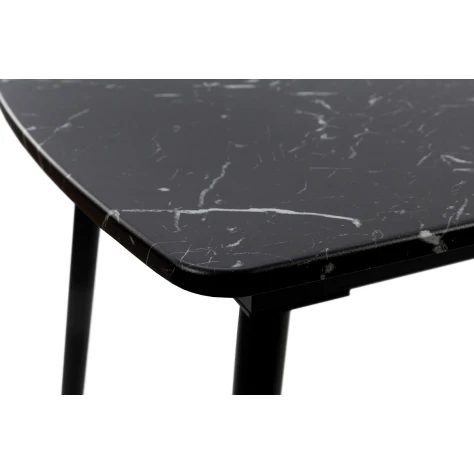 Раздвижной стол Соло 110(+35)x70 см черный металл с базальтовой столешницей МДФ А0057687 - Фото 10