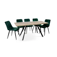 Стол раскладной Метрополь 120(+40)x80 см черный MDF искусственный шпон металлические ножки арт: А0056311  А0056311