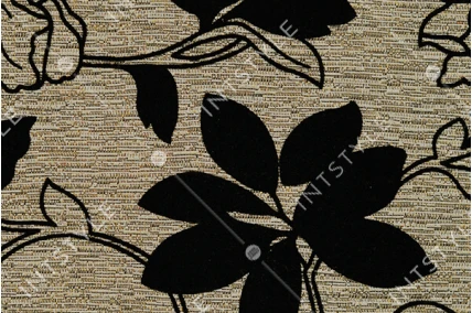 Меблева тканина AROBA Жакардовий шеніл BEIGE Бежевий Квіти Категорія 4 BIBTEX