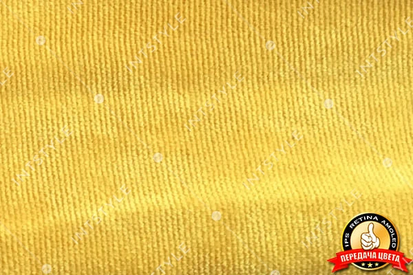 Мебельная ткань ДЕЛИ Велюр YELLOW 14 Желтый Однотон Категория 4 ЭКСИМ ТЕКСТИЛЬ