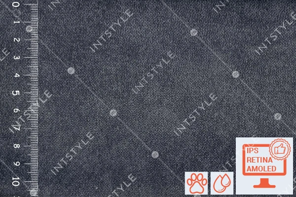 Меблева тканина City (Сіті) велюр Артекс Антикіготь CHARCOAL Сірий Однотон BIBTEX