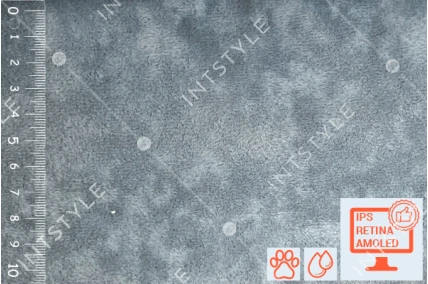 Мебельная ткань GRAND (Гранд) для мебели дивана кровати стульев Велюр 10 STEEL Серый Однотон Категория 4 ДИВОТЕКС