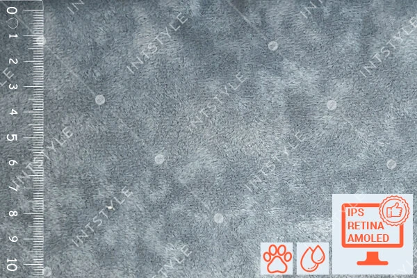 Мебельная ткань GRAND (Гранд) для мебели дивана кровати стульев Велюр 10 STEEL Серый Однотон Категория 4 ДИВОТЕКС