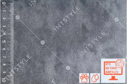 Мебельная ткань GRAND (Гранд) для мебели дивана кровати стульев Велюр 12 GRAPHITE Серый Однотон Категория 4 ДИВОТЕКС