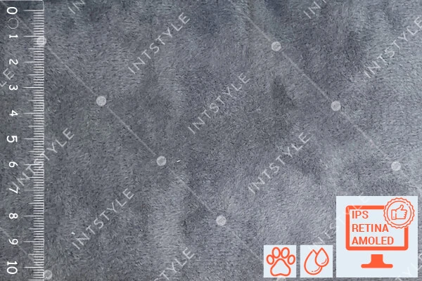 Мебельная ткань GRAND (Гранд) для мебели дивана кровати стульев Велюр 12 GRAPHITE Серый Однотон Категория 4 ДИВОТЕКС