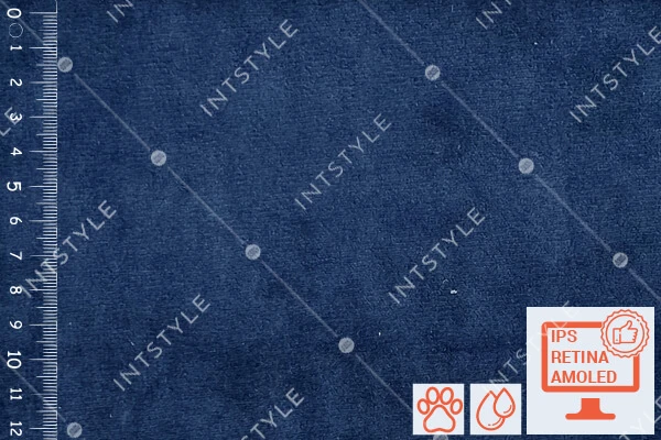 Мебельная ткань Nessi (Несси) велюр антикоготь для мебели дивана кровати кресла Велюр 10 NAVY Синий Однотон Категория 5 ДИВОТЕКС