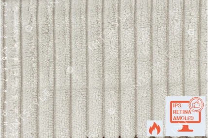 Мебельная ткань Paul (Пауль) крупный вельвет для дивана кровати кресла Велюр BONE 01 Бежевый Однотон Категория 5 ESTETICA