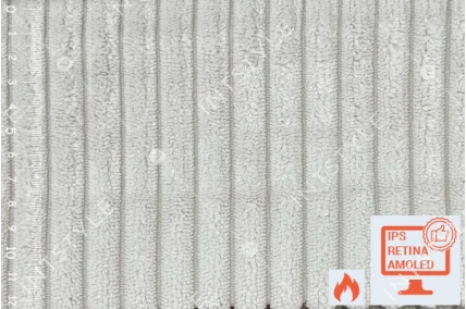 Мебельная ткань Paul (Пауль) крупный вельвет для дивана кровати кресла Велюр MILK 02 Молочный Однотон Категория 5 ESTETICA