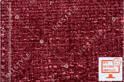 Мебельная ткань RENDER (Рендер) шенилл для дивана кресла кровати Рогожка 05 BORDO Бордовый Однотон Категория 12 FABRIC LAB