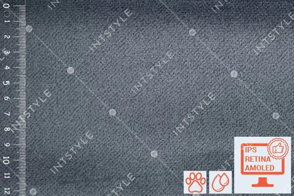 Меблева тканина ELEMENT (Елемент) Велюр DK GREY 22 Сірий Однотон Категорія 5 FIT