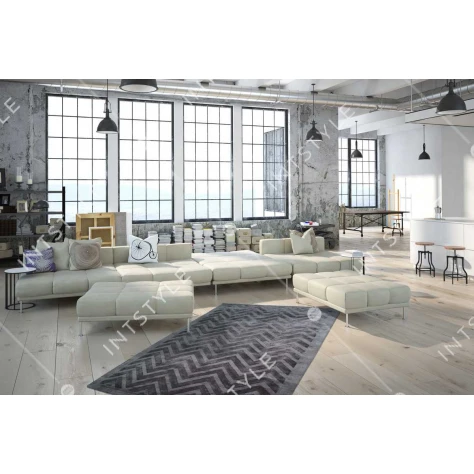 Килим на підлогу Luxury 410 Grey-Antracite 160х230 щільний безворсовий Турція Арт.: APP-K397 - Фото 2