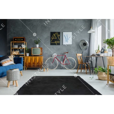 Ковер пушистый Rabbit Anthracite 120x170 прикроватный черный с длинным ворсом Арт.: APP-K484 - Фото 4