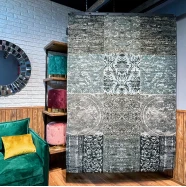 Килим безворсовий Milano Patch Work з просоченнями 80х150 приліжковий  APP-K786