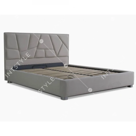 Мягкая двуспальная кровать Кристал 160*190-200 с подъемным механизмом Арт.: ES-1045-160 - Фото 1