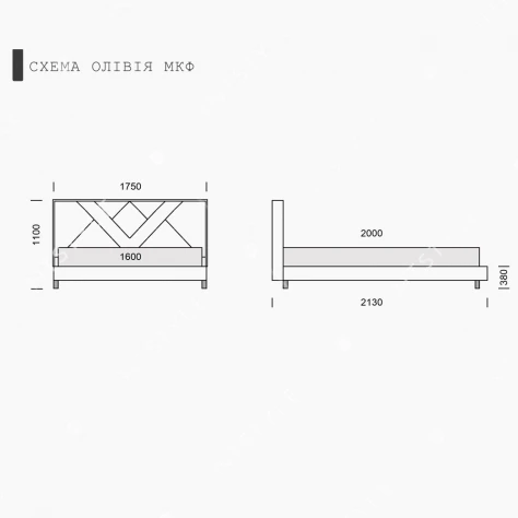 Полуторная кровать Оливия МКФ 140*190-200 с подъемным механизмом Арт.: ES-1044-140 - Фото 2