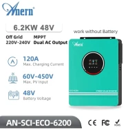 Гибридный инвертор ANERN 48V/230V 6200 Вт 6.2 кВт MPPT 120A чистый синус, солнечный  AN-SCI-ECO-6200W