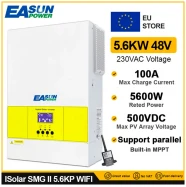 Гибридный инвертор EASUN 48V/230V 5.6 кВт 5600 Вт MPPT 100A WIFI Parallel connection, солнечный  SMG-II-5.6KP
