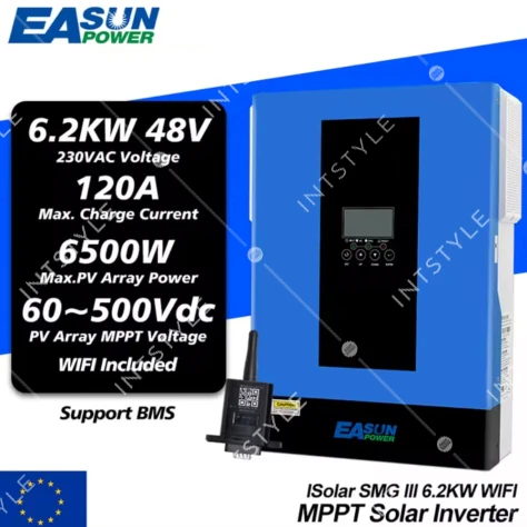 Інвертор Easun 6.2 кВт + батарея 16 кВт комплект резервного живлення LiFePo4 310 Ah Арт.: EASUN6KW-16KVT - Фото 7