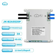 Плата BMS Jikong LiFePo4 li-ion LTO 4-8s 200A-350A 2A балансир для акумулятора  JK-B2A8S-20P