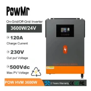  Инвертор 24V/230V 3.6 кВт 3600 Вт MPPT 120A PV 6000, гибридный, солнечный зарядное  PowMr-3600-RGB