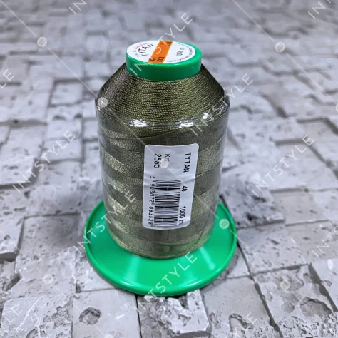 Мебельные нитки col. 2585 TYTAN (Титан 40 темный оливка) 1000 м Арт.: NTK-0008 - Фото 1