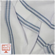 Тюль-батист з обважнювачів Тулум смуга синій  SRTK-108941