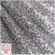 Сетка с пайетками серый  SRTK-36879