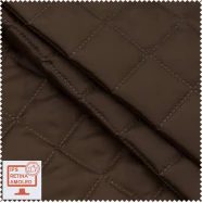 Подкладка 190т термоспаянная с синтепоном 100г / м 5х5 коричневый  SRTK-64072