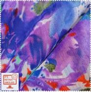 Шифон евро клякса син / фиолет  SRTK-88263