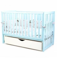 Кроватка детская ЛД13 Верес бирюзовый (с выбором опций)  VRS-001293