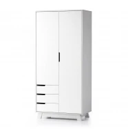 Шкаф Верес Манхеттен 850 с ящиками бело-серый  VRS-001092