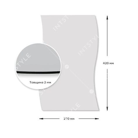 Зеркало акриловое самоклеющееся 270*420мм*2мм SW-00001519 Арт.: SW-00001519 - Фото 3