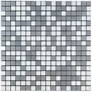 Самоклеющаяся алюминиевая плитка 300х300х3мм Серебряная мозаика со стразами SW-00001824  SW-00001824