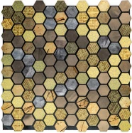 Самоклеющаяся алюминиевая плитка 300х300х3мм Чешуя SW-00001931  SW-00001931