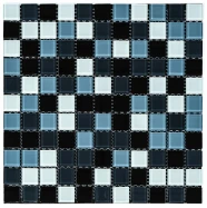 Мозаика из декоративного стекла 298х298х4,5мм Чёрно-серая SW-00002369  SW-00002369