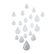 Зеркальный декор акриловый самоклеющийся Капли серебро,20шт (D) SW-00002492  SW-00002492