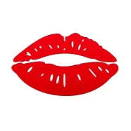 Зеркальный декор акриловый самоклеющийся Губы красные, 2шт (D) SW-00002500  SW-00002500