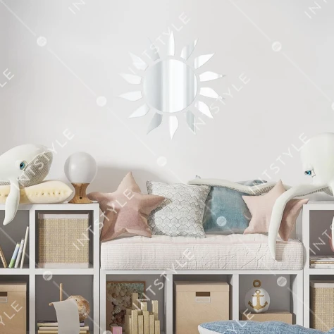 Зеркальный декор акриловый самоклеющийся серебро,15шт (D) SW-00002501 Арт.: SW-00002501 - Фото 5