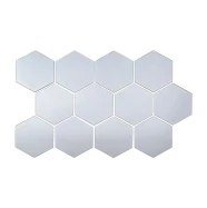 Зеркальный декор акриловый самоклеющийся 85*95мм серебро,12шт (D) SW-00002512  SW-00002512