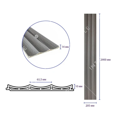 Рейка декоративная WPC стеновая 205х14х2900мм SW-00003020 Арт.: SW-00003020 - Фото 3